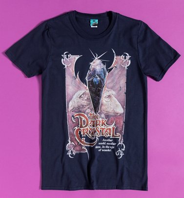 The Dark Crystal Movie Poster Navy T-Shirt