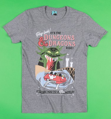 The Dungeons And Dragons Ride Grey T-Shirt The Dungeons And Dragons Ride Grey T-Shirt