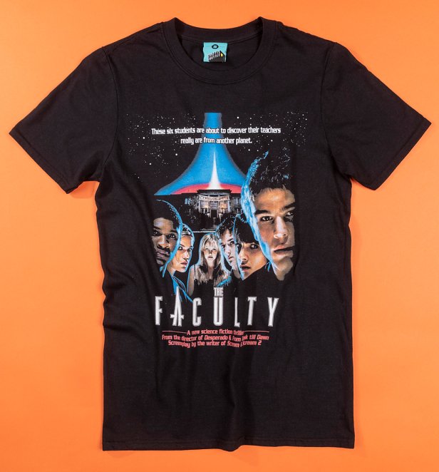 The Faculty Movie Poster Black T-Shirt The Faculty Movie Poster Black T-Shirt