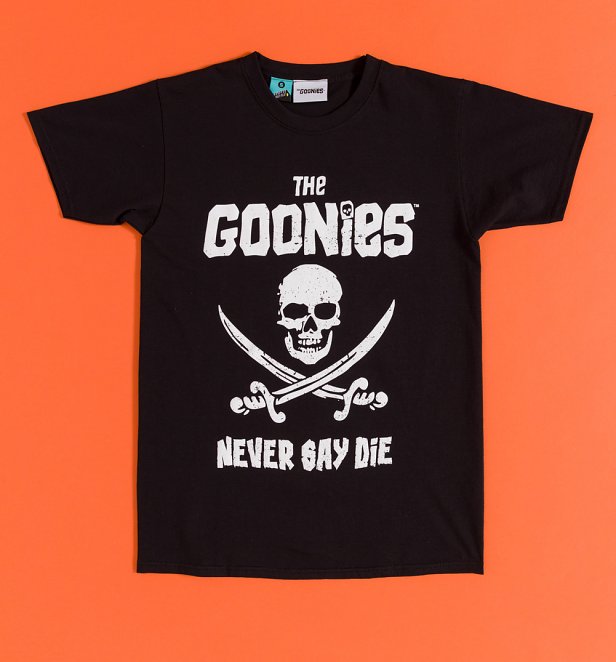 The Goonies Never Say Die Black T-Shirt The Goonies Never Say Die Black T-Shirt