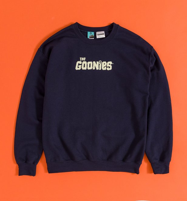 The Goonies Puff Print Logo Navy Sweater