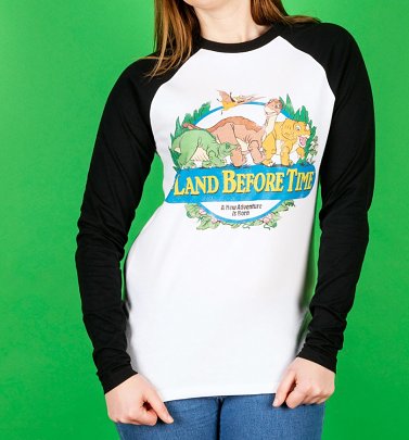 The Land Before Time Organic Baseball Shirt The Land Before Time Organic Baseball Shirt