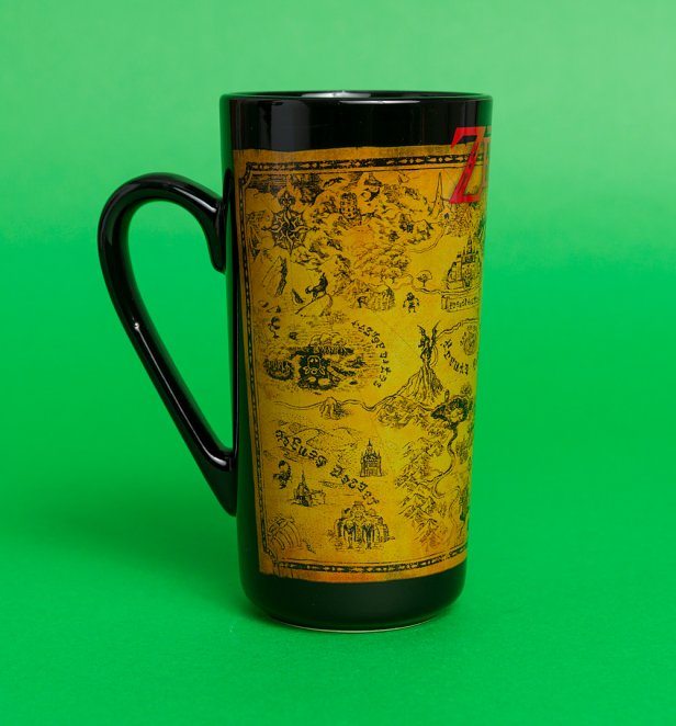 The Legend Of Zelda Black and Gold Map Grande Mug The Legend Of Zelda Black and Gold Map Grande Mug