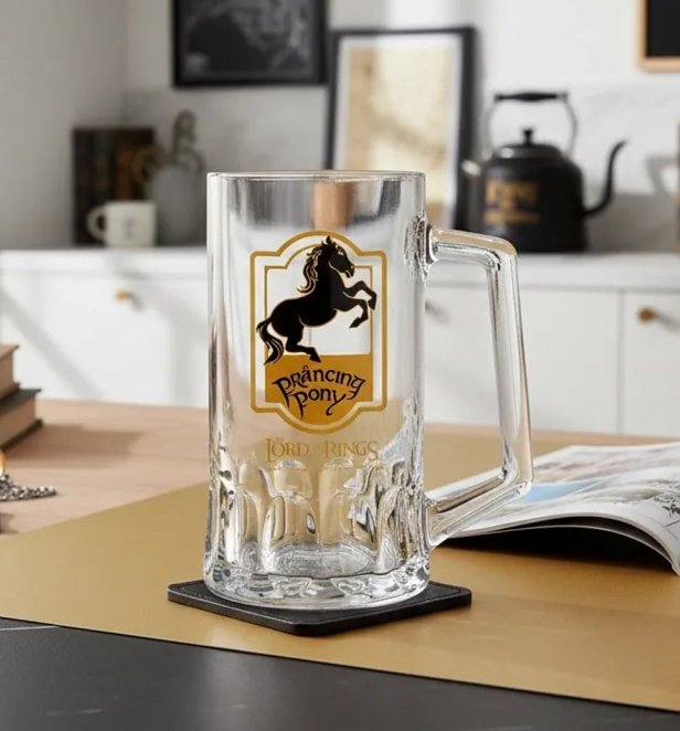 The Lord of The Rings Prancing Pony Glass Tankard