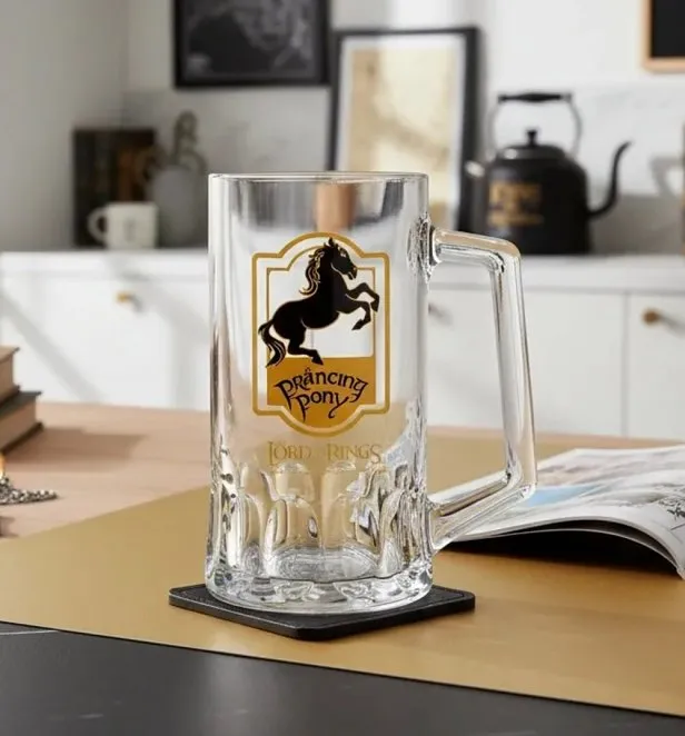 The Lord Of The Rings Prancing Pony Glass Tankard