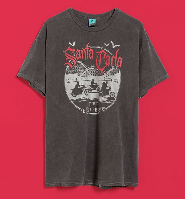 The Lost Boys Santa Carla Fairground Vintage Wash Charcoal T-Shirt The Lost Boys Santa Carla Fairground Vintage Wash Charcoal T-Shirt