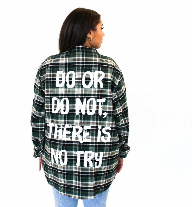 Star Wars Yoda Do Or Do Not Flannel Shirt from Cakeworthy
