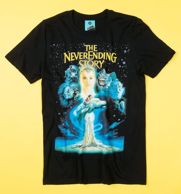 The Neverending Story Movie Poster Black T-Shirt