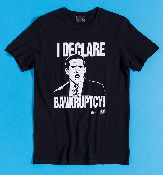 The Office Michael I Declare Bankruptcy Black T-Shirt