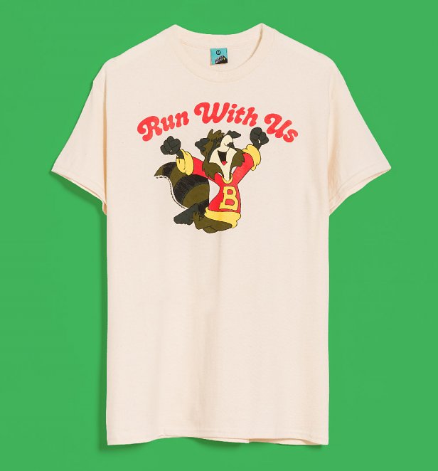 The Raccoons Bert Run With Us Natural T-Shirt The Raccoons Bert Run With Us Natural T-Shirt