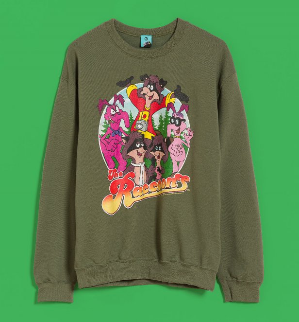 The Raccoons Classic Characters Green Sweater The Raccoons Classic Characters Green Sweater