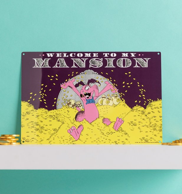 The Raccoons Cyril Sneer Welcome To My Mansion Metal Sign The Raccoons Cyril Sneer Welcome To My Mansion Metal Sign