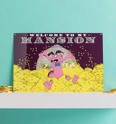 The Raccoons Cyril Sneer Welcome To My Mansion Metal Sign