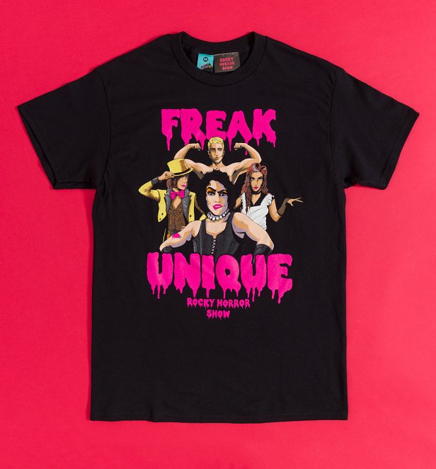 The Rocky Horror Show Freak Unique Black T-Shirt The Rocky Horror Show Freak Unique Black T-Shirt