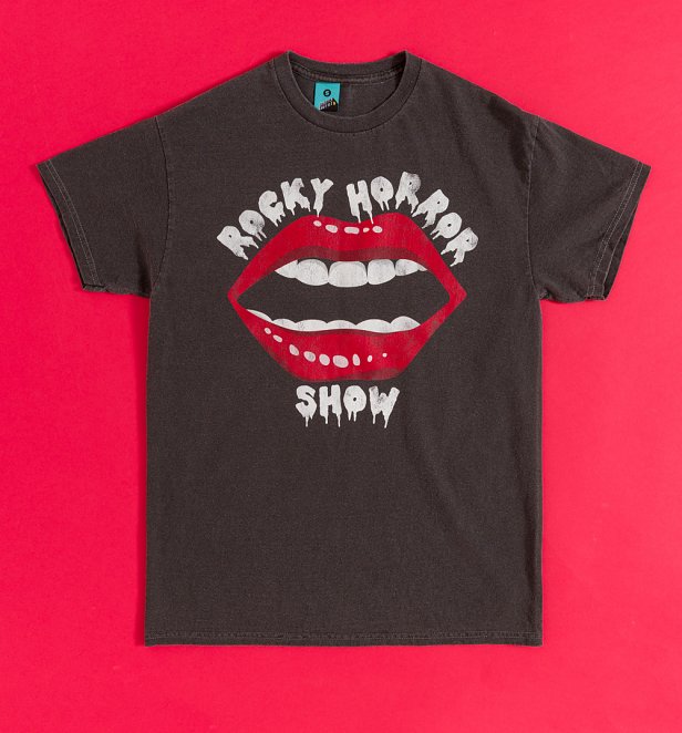 The Rocky Horror Show Lips Vintage Wash Charcoal T-Shirt The Rocky Horror Show Lips Vintage Wash Charcoal T-Shirt