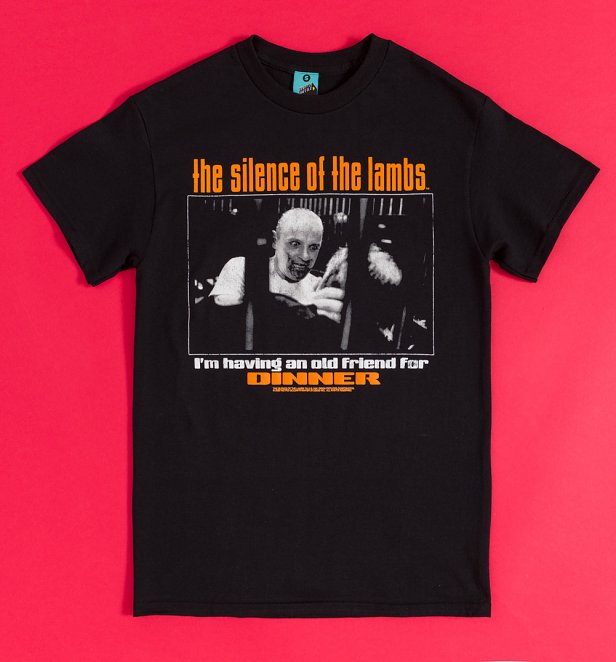 The Silence Of The Lambs I'm Having An Old Friend For Dinner Black T-Shirt The Silence Of The Lambs I'm Having An Old Friend For Dinner Black T-Shirt