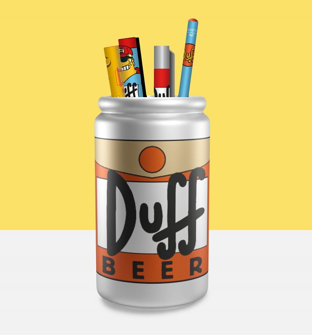 The Simpsons Duff Can Pen Pot & Writing Set The Simpsons Duff Can Pen Pot & Writing Set