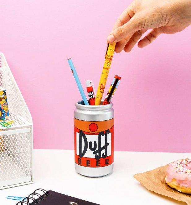 The Simpsons Duff Can Pen Pot and Writing Set The Simpsons Duff Can Pen Pot and Writing Set