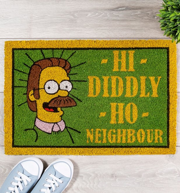 The Simpsons Flanders Hi Diddly Ho Neighbour Door Mat