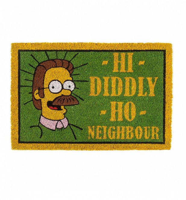 The Simpsons Flanders Hi Diddly Ho Neighbour Door Mat