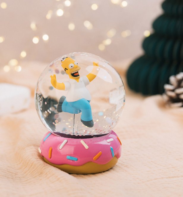 The Simpsons Homer Donut Snow Globe The Simpsons Homer Donut Snow Globe