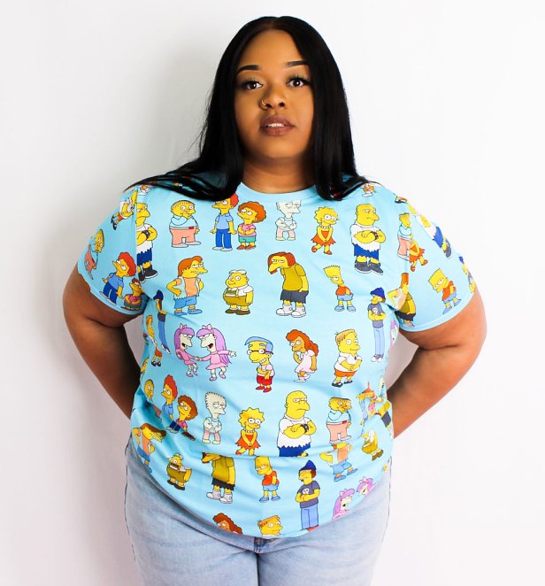 The Simpsons Kids of Springfield All Over Print T-Shirt from Cakeworthy The Simpsons Kids of Springfield All Over Print T-Shirt from Cakeworthy