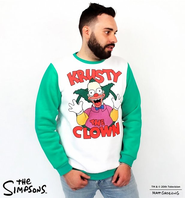 The Simpsons Krusty The Clown Crewneck Sweater from Cakeworthy
