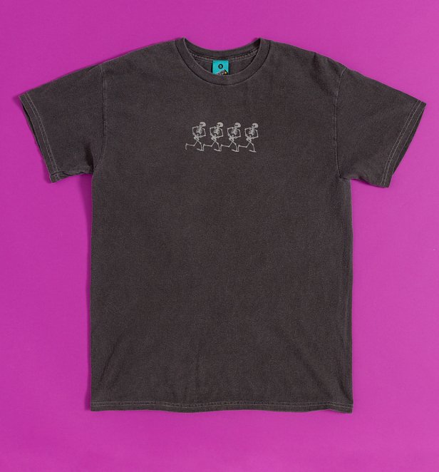 The Skeleton Dance Vintage Wash Charcoal T-Shirt