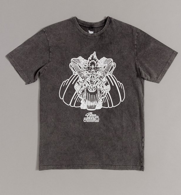 Thin Lizzy Rocker Stone Wash Charcoal T-Shirt Thin Lizzy Rocker Stone Wash Charcoal T-Shirt