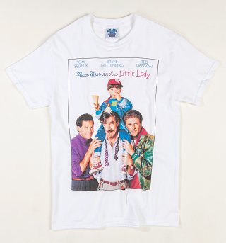 Three Men And A Little Lady Movie Poster White T-Shirt Three Men And A Little Lady Movie Poster White T-Shirt