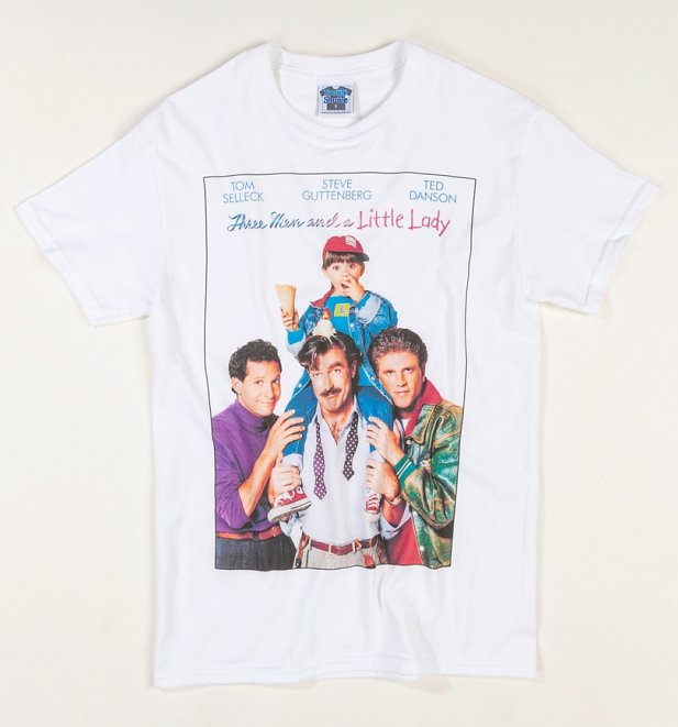 Three Men And A Little Lady Movie Poster White T-Shirt