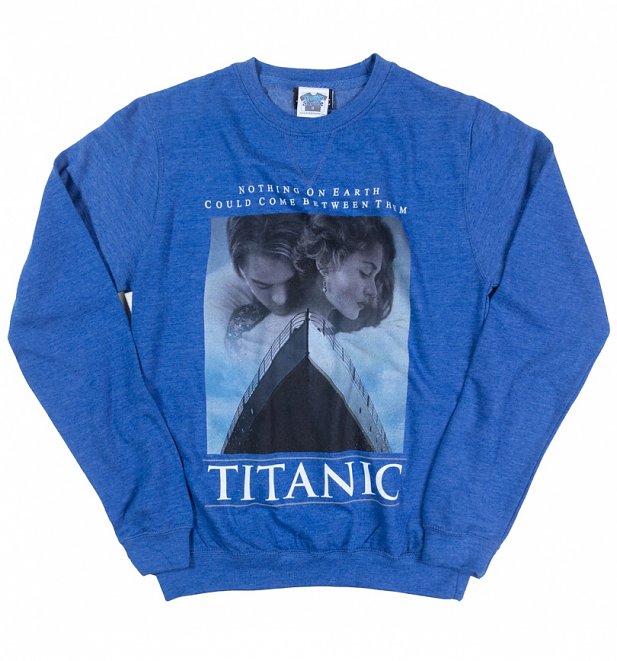 Titanic Movie Poster Heather Royal Sweater Titanic Movie Poster Heather Royal Sweater