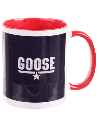 Top Gun Goose Mug with Red Handle Top Gun Goose Mug with Red Handle