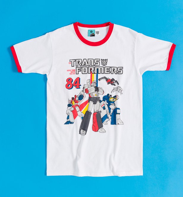 Transformers Decepticons 84 White And Red Ringer T-Shirt
