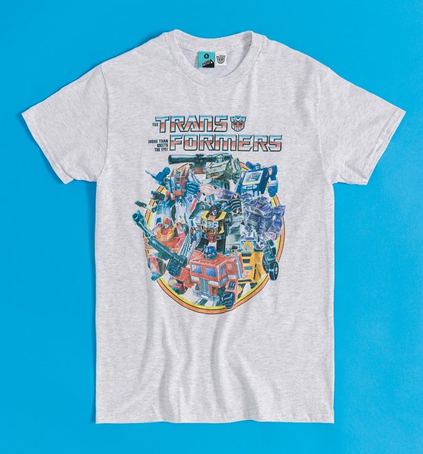 Transformers Retro Toys Ash Grey T-Shirt