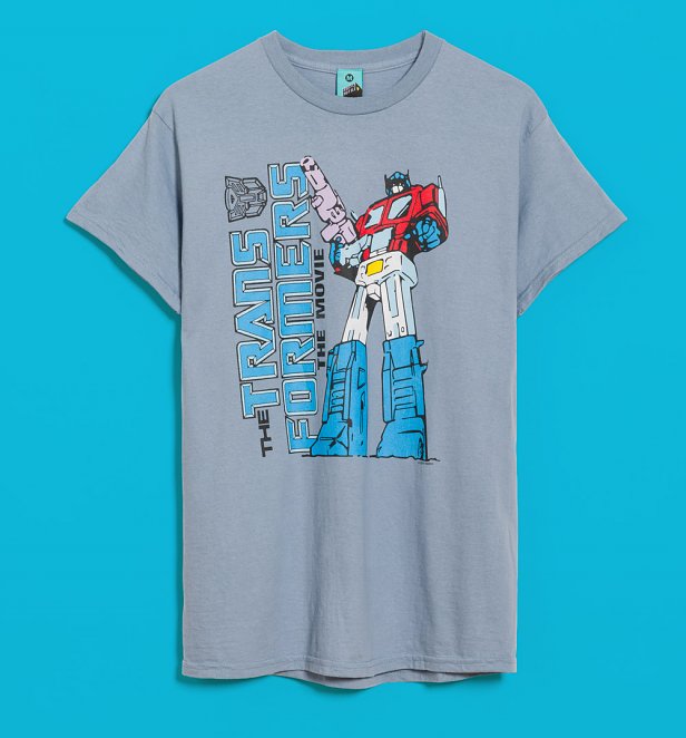 Transformers The Movie Optimus Prime Stone Blue T-Shirt