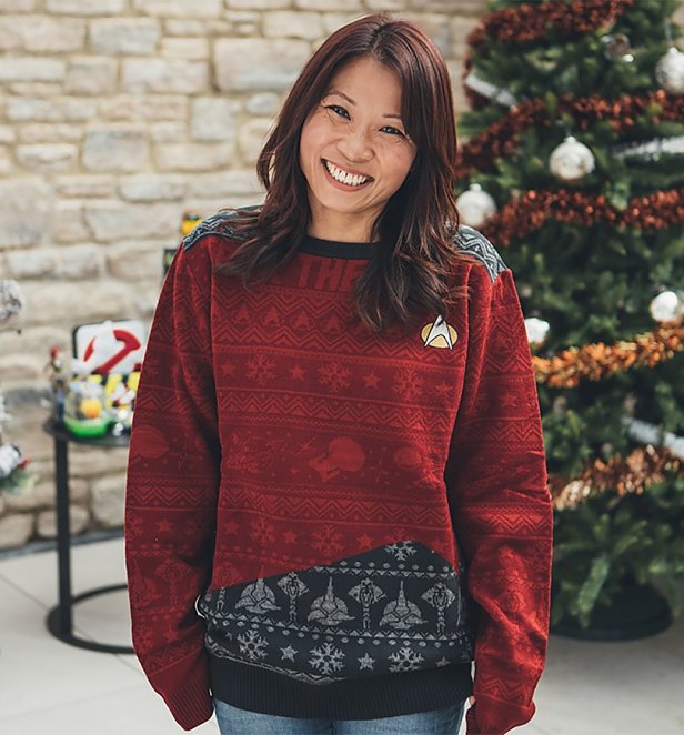 Trek The Halls Knitted Star Trek Christmas Jumper