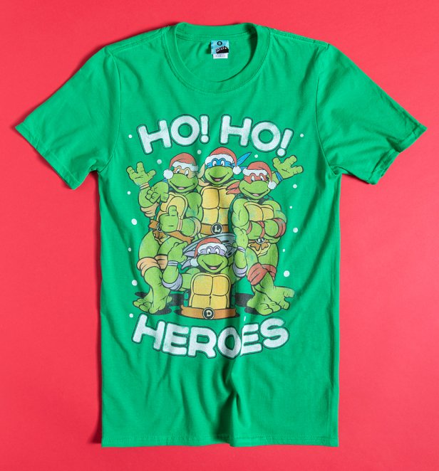 Turtles Ho Ho Heroes Green T-Shirt