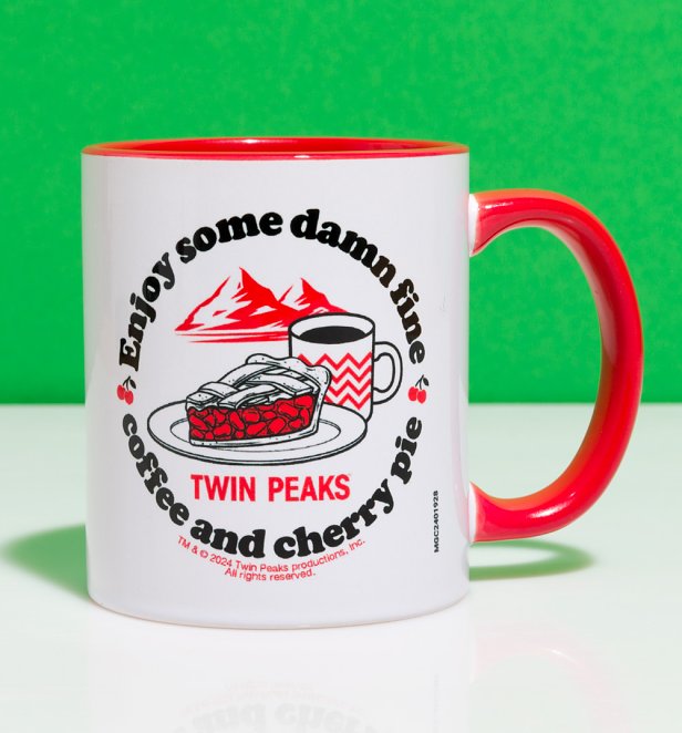 Twin Peaks Inspired RR Cafe Red Handle Mug