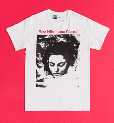 Twin Peaks Who Killed Laura Palmer? White T-Shirt with Back Print