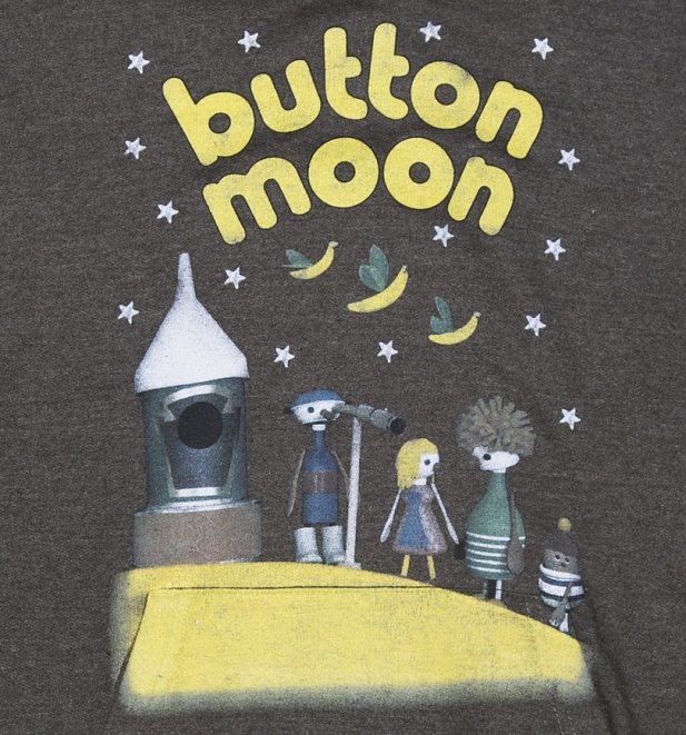 Charcoal Button Moon Family Hoodie Charcoal Button Moon Family Hoodie