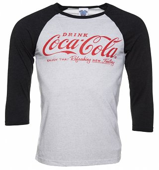 Drink Coca-Cola Logo Raglan Baseball T-Shirt Drink Coca-Cola Logo Raglan Baseball T-Shirt