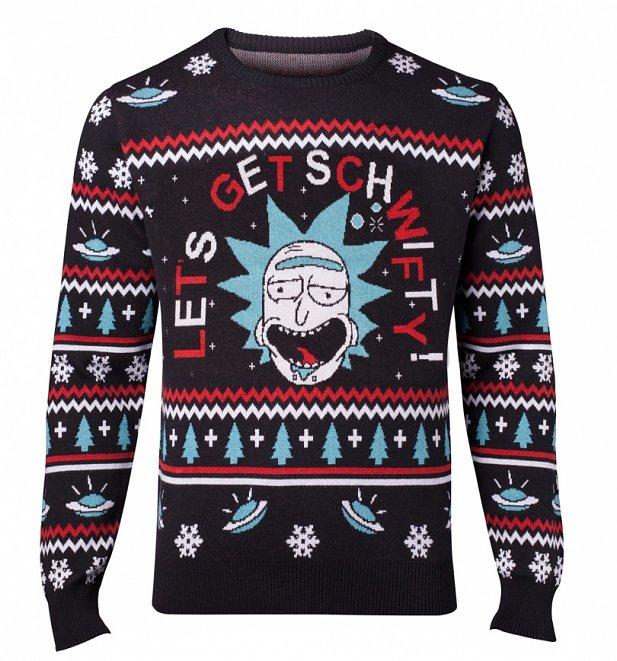 Rick And Morty Knitted Get Schwifty Fair Isle Jumper Rick And Morty Knitted Get Schwifty Fair Isle Jumper