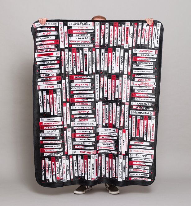 VHS Horror Movies Fleece Throw VHS Horror Movies Fleece Throw