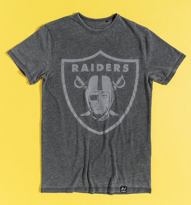 Vintage Charcoal Oakland Raiders NFL T-Shirt from Recovered