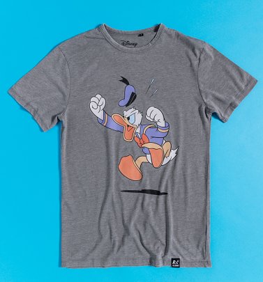 Vintage Grey Disney Angry Donald Duck T-Shirt from Recovered