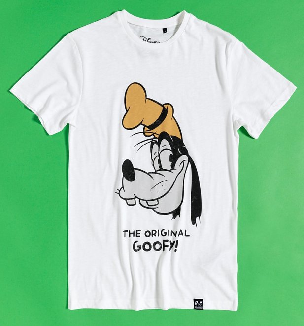 Vintage White Disney The Original Goofy T-Shirt from Recovered Vintage White Disney The Original Goofy T-Shirt from Recovered