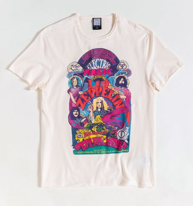Vintage White Led Zeppelin Electric Magic T-Shirt from Amplified Vintage White Led Zeppelin Electric Magic T-Shirt from Amplified