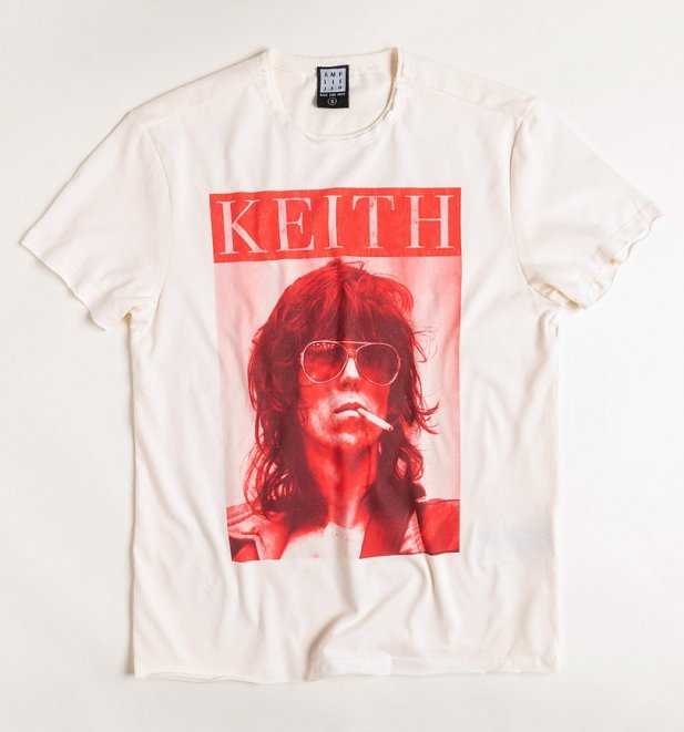 Vintage White Rolling Stones Keith T-Shirt from Amplified Vintage White Rolling Stones Keith T-Shirt from Amplified