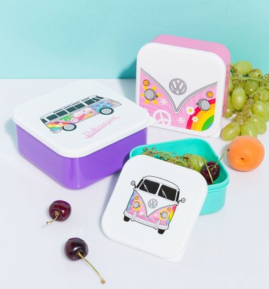 Volkswagen Campervan Groovy Set of Three Snack Boxes Volkswagen Campervan Groovy Set of Three Snack Boxes